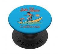 California Santa Mónica CA Surfing Beach Vacaciones PopSockets PopGrip Adhesivo