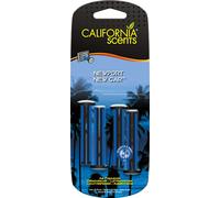 California Scents Ambientador de Coche en Bastones de Ventilación - Fragancia Duradera de Coche Nuevo - 4 Unidades con Ajuste Personalizable del Aroma, Ideal para Cualquier Vehículo