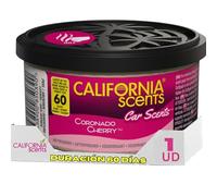 California Scents Ambientador de coche en Lata - Fragancia Duradera de Cereza (Hasta 30 Días) - Control de Intensidad de Olor para un Ambiente Fresco y Personalizado en tu Coche, 42g