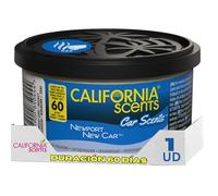 California Scents Ambientador de coche en Lata - Fragancia Duradera de Coche Nuevo (Hasta 30 Días) - Control de Intensidad de Olor para un Ambiente Fresco y Personalizado en tu Coche, 42g