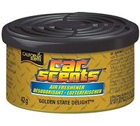 California Scents Ambientador de coche en Lata - Fragancia Duradera de Delicias Doradas (Hasta 30 Días) - Control de Intensidad de Olor para un Ambiente Fresco y Personalizado en tu Coche, 42g