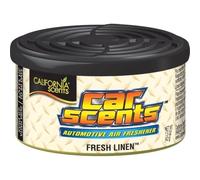 California Scents Ambientador de coche en Lata - Nueva versión - Fragancia Duradera de Lino Fresco (Hasta 60 Días) - Control de Intensidad de Olor para un Ambiente Fresco y Personalizado, 42g