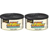 California Scents Ambientador de coche en Lata - Nueva versión - Fragancia Duradera de Lino Fresco (Hasta 60 Días) - Control de Intensidad de Olor para un Ambiente Fresco y Personalizado, 42g