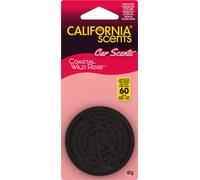 California Scents Ambientador de coche en Lata - Nueva versión - Fragancia Duradera de Rosa Salvaje (Hasta 60 Días) - Control de Intensidad de Olor para un Ambiente Fresco y Personalizado, 42g
