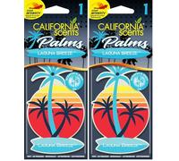 California Scents Ambientador de Coche - Papel en Forma de Palma - Aroma Intenso de Brisa Marina - Fragancia Duradera y Versátil para Coche, Hogar u Oficina, Disfruta de una Experiencia Única