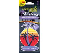 California Scents Ambientador de Coche - Papel en Forma de Palma - Aroma Intenso de Vainilla - Fragancia Duradera y Versátil para Coche, Hogar u Oficina, Disfruta de una Experiencia Única