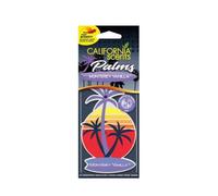 California Scents Ambientador de Coche - Papel en Forma de Palma - Pack 4 Aroma Intenso de Vainilla - Fragancia Duradera y Versátil para Coche, Hogar u Oficina, Experiencia Única