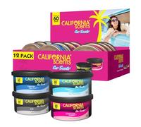 California Scents, Ambientadores para coche, varios aromas, paquete de 12, fuerte fragancia ajustable de larga duración, elimina el olor