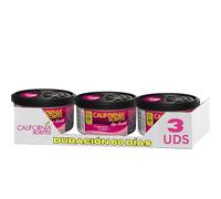 California Scents Pack de 3 - Ambientador de Coche con Fragancia, Olor y Esencias a Coronado Cherry, Olor Piruleta de Cereza (Ambientador en Lata 42 gramos)