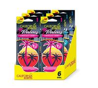 California Scents - Pack de 6 Surtido - Ambientador de coche Cereza + Coche Nuevo + Ocean Wave - Palmeras para fragancia, olor y esencias en tu coche (Ambientador de papel con forma de Palmera 6UD)
