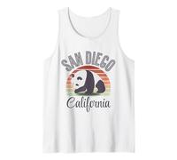 California State San Diego Retro Panda Zoo Camiseta sin Mangas