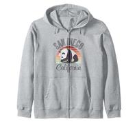 California State San Diego Retro Panda Zoo Sudadera con Capucha