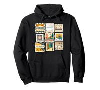 California State Vintage Sellos Postales Ciudades Viajes Sudadera con Capucha