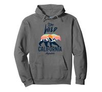California Stay Wild T Shirt, Cool California Bear Graphic Sudadera con Capucha