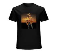 California Sunrise Dirt On My Boots Jon Pardi Men's T-Shirt Unisex Black Cotton Print tee Shirts M