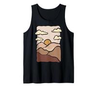 California Sunrise Minimal Boho Mountains & Clouds Camiseta sin Mangas