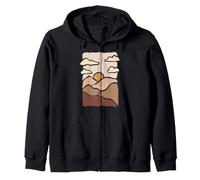 California Sunrise Minimal Boho Mountains & Clouds Sudadera con Capucha
