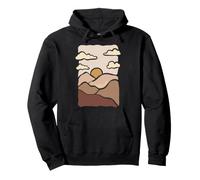 California Sunrise Minimal Boho Mountains & Clouds Sudadera con Capucha
