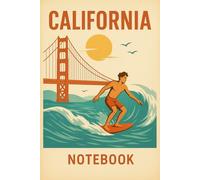 California Surf Notebook: A Vintage Surfing Journal with California Coast Illustration | 120 Lined Pages | 6×9