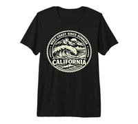 California Surf Oso Retro Vintage West Coast Since Sunrise Camiseta Premium