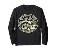 California Surf Oso Retro Vintage West Coast Since Sunrise Manga Larga