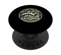 California Surf Oso Retro Vintage West Coast Since Sunrise PopSockets PopGrip Adhesivo