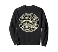 California Surf Oso Retro Vintage West Coast Since Sunrise Sudadera