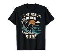 California Surfing Huntington Beach Surf Retro Hombres Surfs Up Camiseta