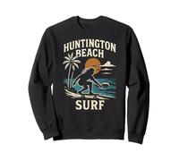 California Surfing Huntington Beach Surf Retro Hombres Surfs Up Sudadera