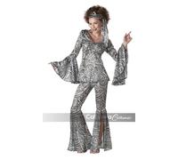 California Trajes Foxy Lady Disco 60s 70s Adulto Mujer Disfraz Halloween 01113