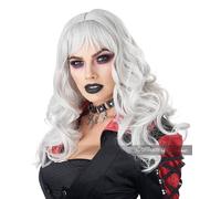 California Trajes Luz de la Luna Resplandeciente Rizada Peluca Halloween Adulto