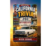 CALIFORNIA TRIVIA: 260 Trivia Questions Across 21 Chapters About California Life (Travel & Trivia by Nicco Schaal)