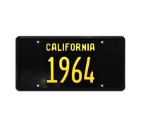 California Vintage Hot Rod | 1964 | Metal Stamped Vanity License Plate
