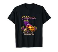 California Wine Pride Silhouette Diseño Gráfico Camiseta
