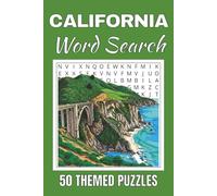 California Word Search Puzzle Book: Word Searches with Easy to Read Print about California | 50 Puzzles | 100 Pages | 6x9 Inches | Gift for Vacations, ... Free Times | For Seniors, Adults and Teens.