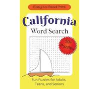 California Word Search Puzzle Book: Word Searches with Easy to Read Print about California Places, Wildlife, Food and More | 6x9 inches, 110 pages | ... . . . for Holidays, Vacations and Free Time
