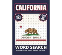 California Word Search Puzzle Book: Word Searches with Easy to Read Print about California, US state of California, California Travel and More | 6x9 ... Gift for Vacations, Holidays and Relaxation