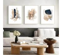 Caligrafía árabe islámica beige clásica abstracta, arte de pared moderno, lienzo HD, póster impreso, decoración para el hogar, sala de estar y dormitorio (30 x 45 cm, 3 piezas)