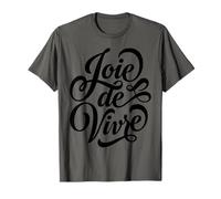 Caligrafía con Frase Francesa Joie de Vivre Camiseta