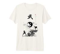 Caligrafía de montaña Tai Chi/diseño de Silueta de Wushu Camiseta Premium