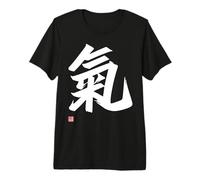 Caligrafía energética de Caracteres japoneses Qi Kanji Camiseta Premium