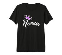Caligrafía Italiana Nonna Abuela Abuela Rosa Corona Camiseta Premium