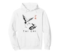 Caligrafía Tai Chi/Serpiente Vs Grulla Diseño Arte Chino Sudadera con Capucha