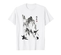 Caligrafía Tai Chi/Taiji Chuan diseño de montaña China Camiseta gráfica económica
