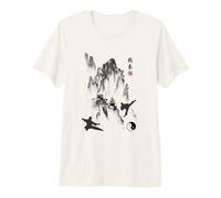 Caligrafía Tai Chi/Taiji Chuan diseño de montaña China Camiseta Premium