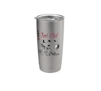 Caligrafía Tai Chi/Taiji Diseño de arte chino clásico Vaso térmico de acero inoxidable de doble pared