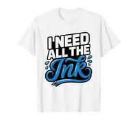 Calígrafo Aficionado Acumulador Tinta Colección Caligrafía Camiseta