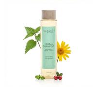 CALINACHI Champú Herbal Estimulante de Crecimiento del Cabello sin Sulfatos 300 ml | Ortiga + Árnica + Gayuba + Menta | Limpieza Suave para Cuero Cabelludo Sensible | Brillo y Frescor