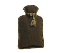 Calindoo - Bolsa de agua caliente de goma natural con funda premium totalmente suave, diseñada en un molde único Calindoo Calindoo - Tapón hermético - Funda franela verde - 2 l