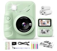 CalineGam Camara Fotos Infantil Instantanea, 3,0'' Pantalla HD 48MP Cámara Instantánea Niños con Tarjeta de 32 GB, 1080P Camara Infantil Digital Niños, Regalo para Niños y Niñas 3 a 12 Años (Verde)